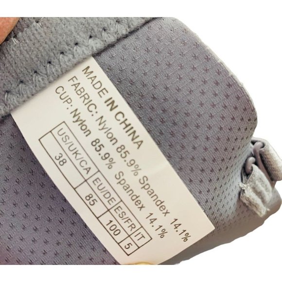 38B Unbranded Purple Wirefree Padded Bra with Extender New - Picture 9 of 12